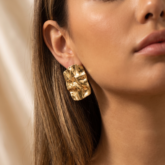 Crushed Gold Earrings