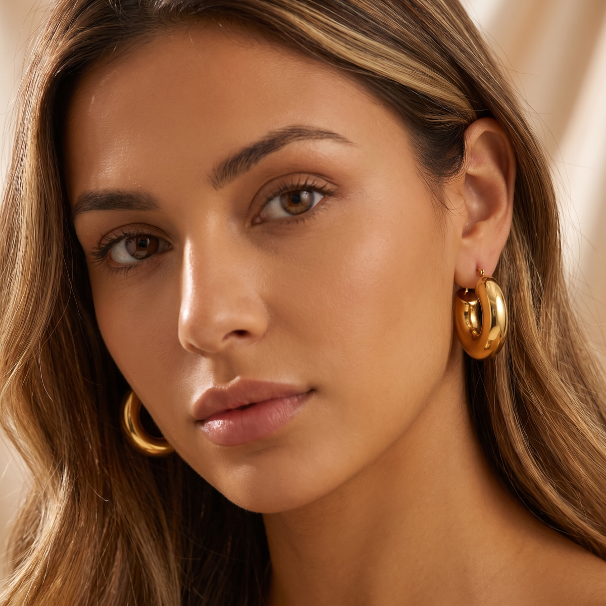 Chunky Gold Hoops