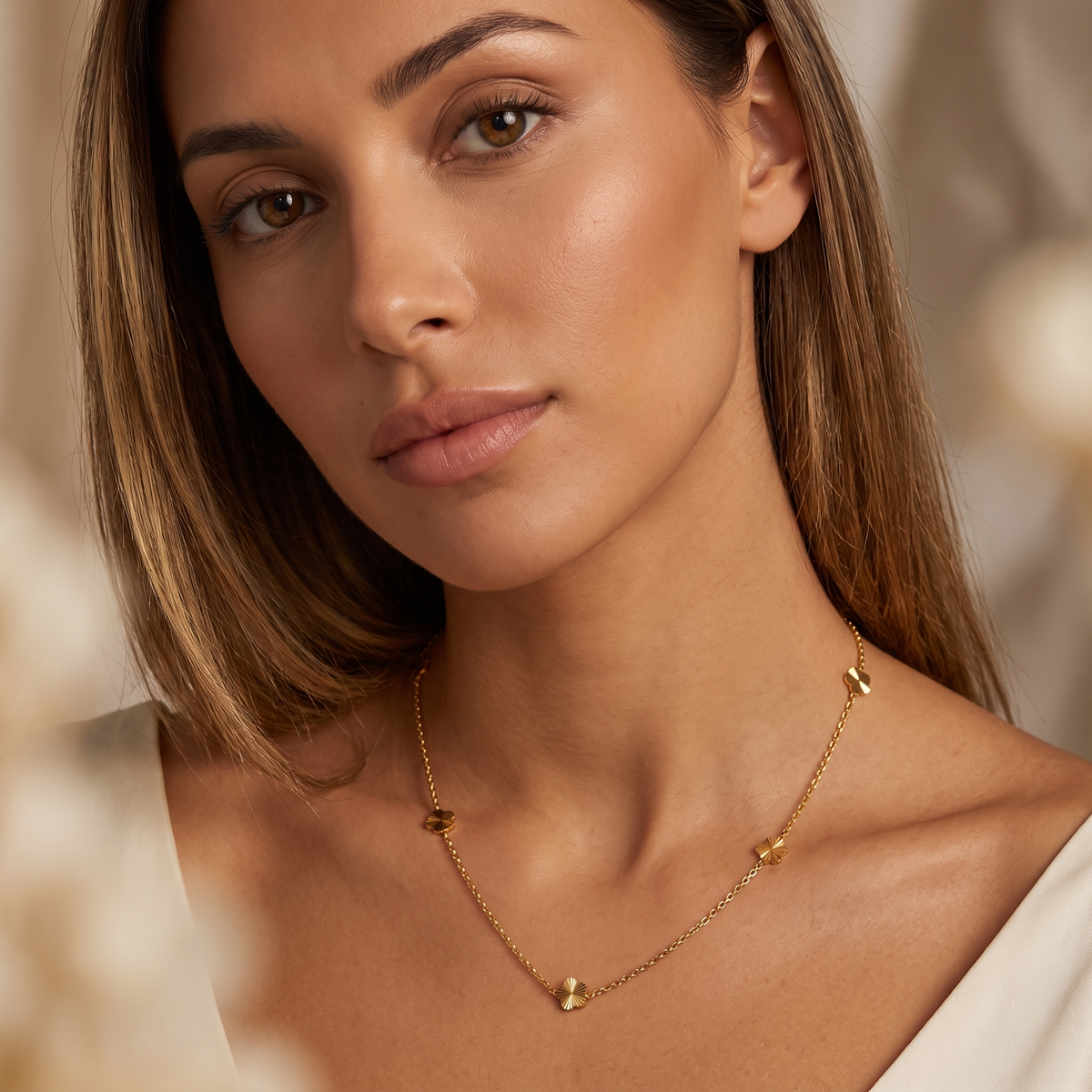 Clover Station Necklace